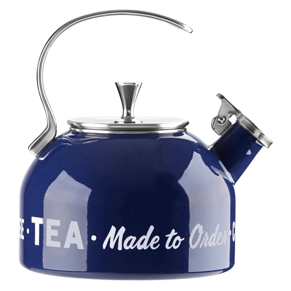 NIB Kate Spade All In Good Taste - Orders Up Blue Tea Kettle